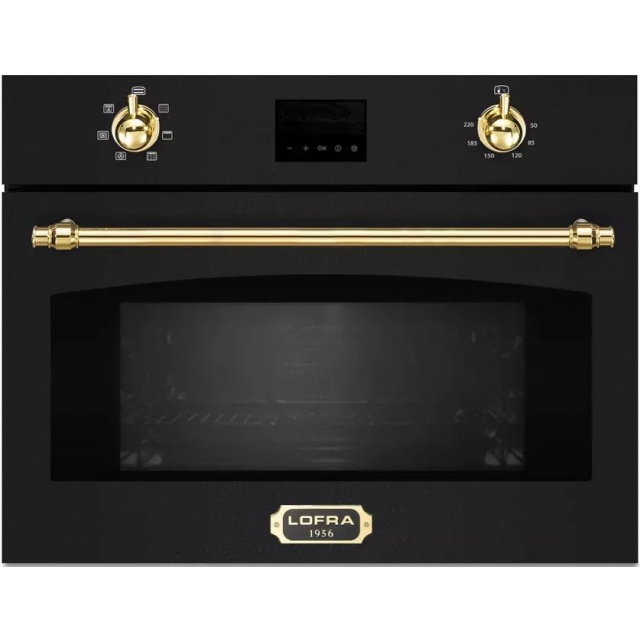 Cuptor cu microunde incorporabil Lofra Dolce Vita, 60x46cm, 6 functii gatire, 38 l, gril, Negru mat