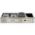 Plita incorporabila Range Top Lofra Dolcevita TRS126/4BC, 4 arzatoare+2 zone inductie+1 Barbeque, siguranta gaz, inox
