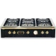 Plita incorporabila Range Top Lofra Dolcevita TRNM96/5, 90 cm, 5 arzatoare, aprindere electrica, siguranta gaz, negru mat
