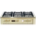 Plita incorporabila Range Top Lofra Dolcevita, 90 cm, 5 arzatoare, aprindere electrica, siguranta gaz, crem