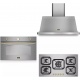 Aragaz Tecnogas P1X66M4VC, 60 cm, gaz, 4 arzatoare, grill, otel inoxidabil