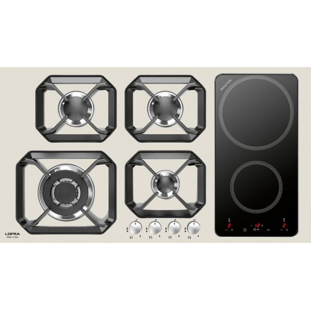 Aragaz Tecnogas P1X66M4VC, 60 cm, gaz, 4 arzatoare, grill, otel inoxidabil