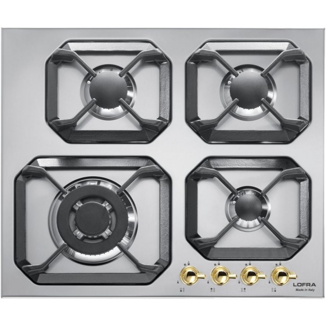 Aragaz Tecnogas P1X66M4VC, 60 cm, gaz, 4 arzatoare, grill, otel inoxidabil
