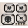 Plita incorporabila Lofra Dolcevita HRBI6G0/GA, 60 cm, plita gaz, 4 arzatoare,sistem siguranta Stop-Gaz,butoane bronz, crem