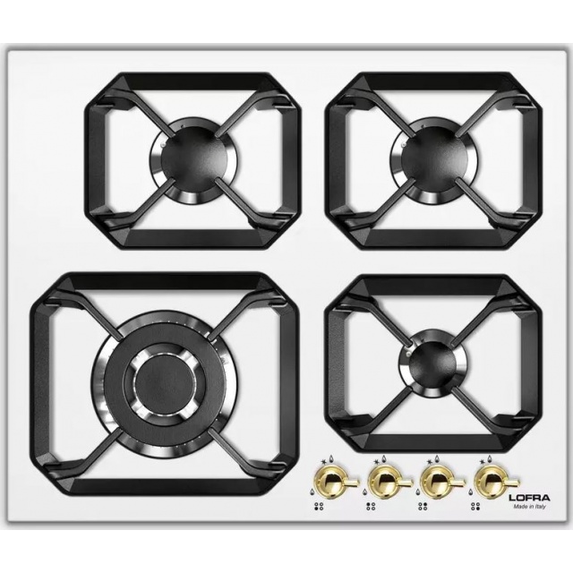 Plita incorporabila Lofra Dolcevita HRBI6G0/GA, 60 cm, plita gaz, 4 arzatoare,sistem siguranta Stop-Gaz,butoane bronz, crem