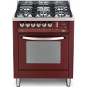 Aragaz LOFRA Rainbow PR76GVT/CI, 70x60cm, cuptor gaz, 5 arzatoare gaz, grill electric, timer, aprindere electrica, rosu