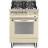 Aragaz Lofra Rainbow PBI66GVT/C, gaz, 60X60cm, 4 arzatoare, grill electric, timer, cuptor gaz, aprindere electronica, crem