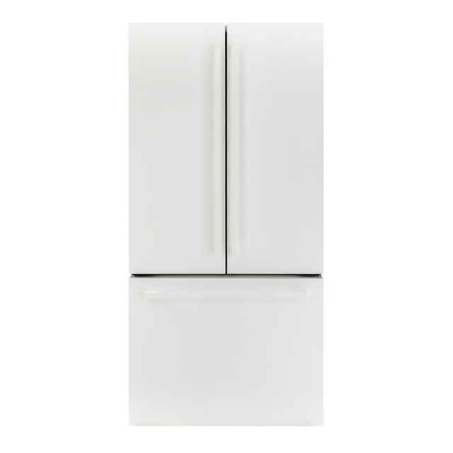 Combina frigorifica cu trei usi IO-MABE, culoare alb mat, maner design in alb mat