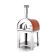 Cuptor de pizza pe lemne FONTANA FORNI, dimensiuni exterioare D 85,5 x L 78 x H 196 cm, inox