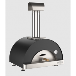 Cuptor de pizza pe lemne OVENEAT, capacitate 1 pizza, culoare gri carbune