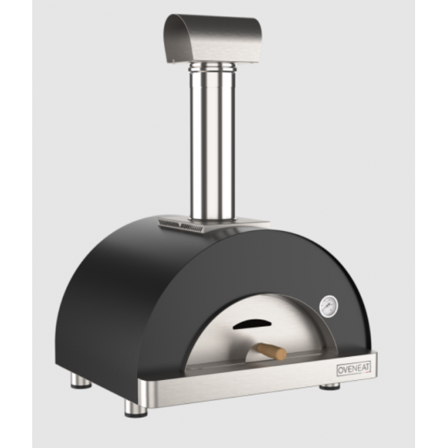 Cuptor de pizza pe lemne OVENEAT, capacitate 1 pizza, culoare gri carbune