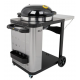 Gratar cu carucior si masa laterala GLLLR Dome Cart Pro, culoare negru