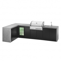 Bucatarie exterioara modul frigider si chiuveta Seria 436 WF Crossray GRANDPRO, Dimensiuni: 4360 x 900 x 600 mm