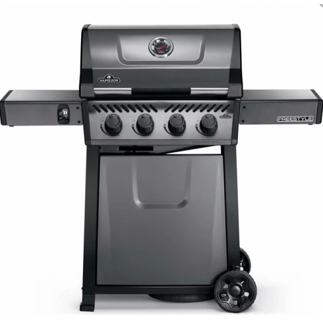 Gratar pe gaz cu 4 arzatoare NAPOLEON FREESTYLE F425 GT, material pentru grila de gatit fonta portelan