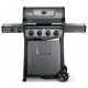 Gratar pe gaz cu 4 arzatoare NAPOLEON FREESTYLE F425 SB, material pentru grila de gatit fonta portelan