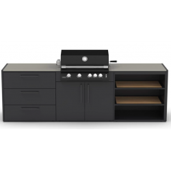 Bucatarie exterioara cu modul gratar BRABURA , material pentru grila de gatit oţel inoxidabil