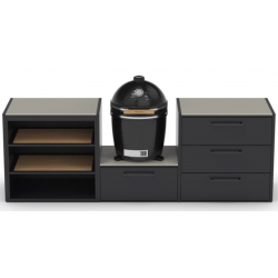 Bucatarie exterioara modul gratar BRABURA 258 cm , material pentru grila de gatit oţel inoxidabil