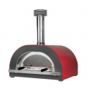 Cuptor pentru pizza pe lemne CLEMENTI GOLD, dimensiuni camera de coacere 80×60cm, culoare rosu