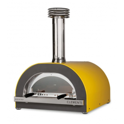 Cuptor pentru pizza pe lemne CLEMENTI GOLD, dimensiuni camera de coacere 100×80cm, culoare galben