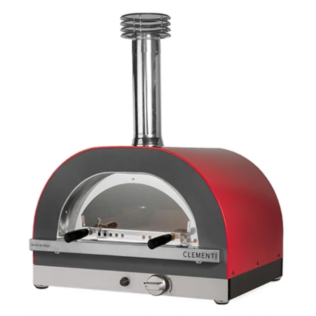 Cuptor pentru pizza pe gaz CLEMENTI GOLD, dimensiuni camera de coacere 80×60cm, culoare rosu