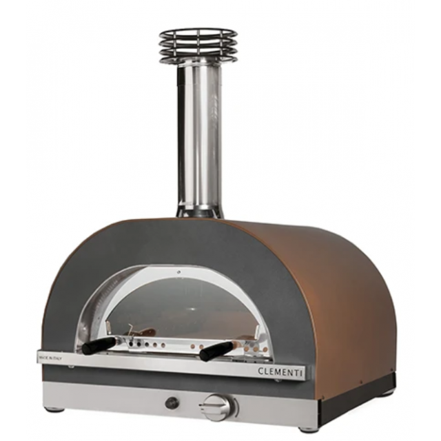 Cuptor pentru pizza pe gaz CLEMENTI GOLD, dimensiuni camera de coacere 60×60cm, culoare aramiu