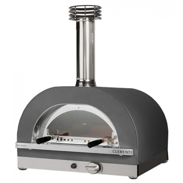 Cuptor pentru pizza pe gaz CLEMENTI GOLD, dimensiuni camera de coacere 80×60cm, culoare antracit