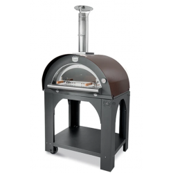 Cuptor pentru pizza pe lemne CLEMENTI PULCINELLA, dimensiuni camera de coacere 80×60cm, culoare aramiu