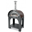 Cuptor pentru pizza pe lemne CLEMENTI PULCINELLA, dimensiuni camera de coacere 80×60cm, culoare aramiu
