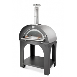 Cuptor pentru pizza pe lemne CLEMENTI PULCINELLA, dimensiuni camera de coacere 100×80cm, culoare capac inox