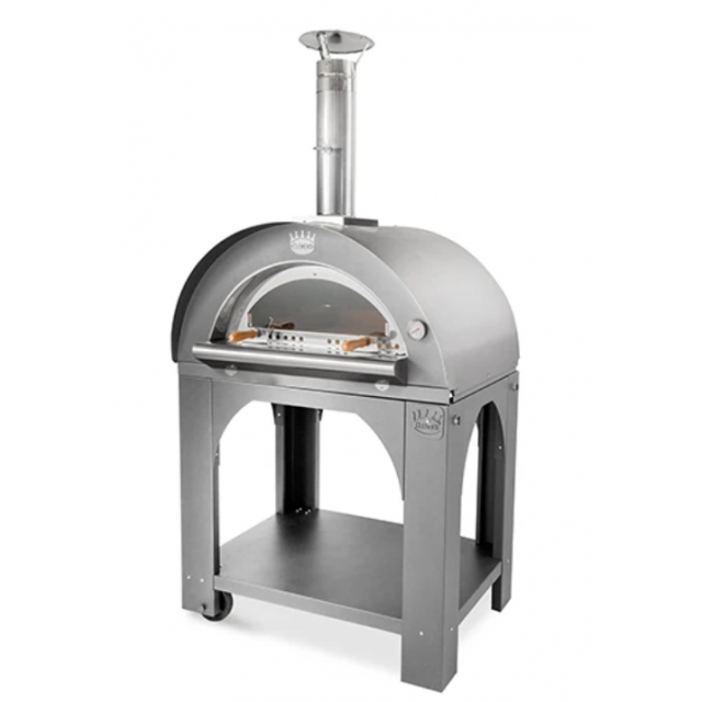 Cuptor pentru pizza pe lemne CLEMENTI PULCINELLA, dimensiuni camera de coacere 60×60cm, culoare otel inoxidabil