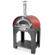 Cuptor pentru pizza pe gaz CLEMENTI PULCINELLA, dimensiuni camera de coacere 60×60cm, culoare rosu