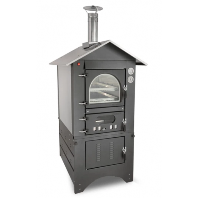 Cuptor pe lemne CLEMENTI Master, dimensiuni camera de coacere 45×60 cm, culoare acoperis inox