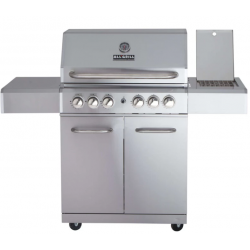 Gratar pe gaz cu carucior ALLGRILL ALLROUNDER L, material pentru grila de gatit fonta portelan