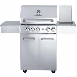 Gratar pe gaz cu carucior ALLGRILL ALLROUNDER M , material pentru grila de gatit fonta portelan