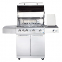 Gratar pe gaz cu carucior ALLGRILL ALLROUNDER CHEF L, material pentru grila de gatit otel inoxidabil
