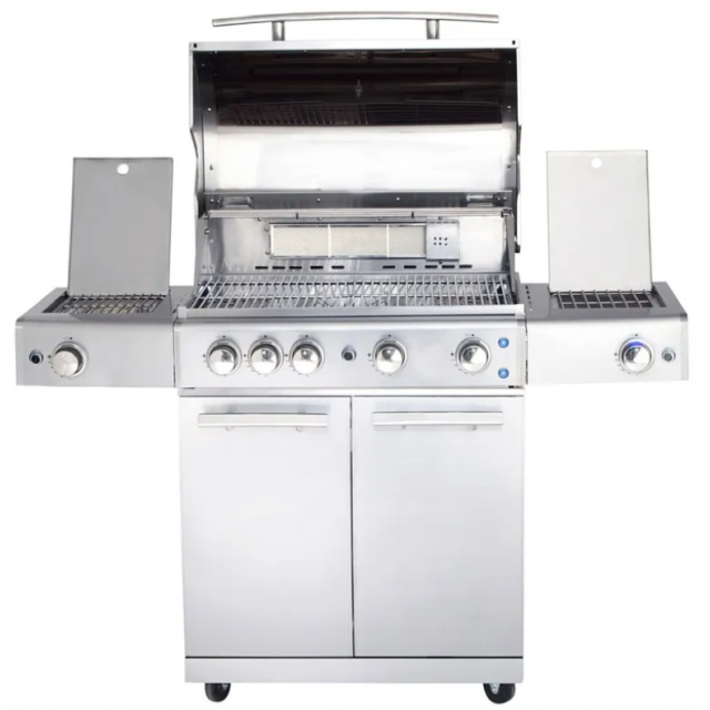 Gratar pe gaz cu carucior ALLGRILL ALLROUNDER CHEF L Steakzone, material pentru grila de gatit otel inoxidabil