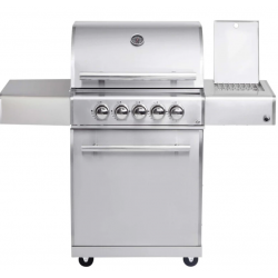 Gratar pe gaz cu carucior ALLGRILL ALLROUNDER CHEF M, material pentru grila de gatit otel inoxidabil