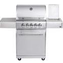 Gratar pe gaz cu carucior ALLGRILL ALLROUNDER CHEF M, material pentru grila de gatit otel inoxidabil