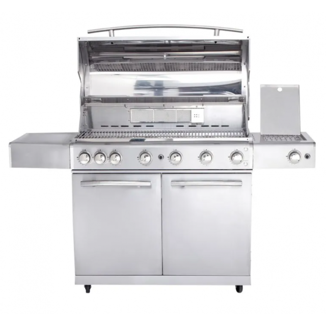Gratar pe gaz cu carucior ALLGRILL ALLROUNDER CHEF XL, material pentru grila de gatit otel inoxidabil