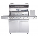 Gratar pe gaz cu carucior ALLGRILL ALLROUNDER CHEF XL, material pentru grila de gatit otel inoxidabil
