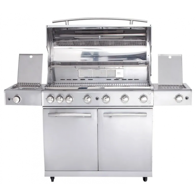 Gratar pe gaz cu arzator si steakzone ALLGRILL CHEF XL, material pentru grila de gatit otel inoxidabil