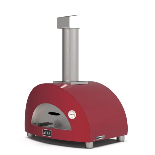 Cuptor de pizza pe lemne, ALFA FORNI MODERN, grilă principală de gătit 60x40 cm, numar de pizza: 1, culoare rosu