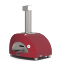 Cuptor de pizza pe lemne, ALFA FORNI MODERN, grilă principală de gătit 60x40 cm, numar de pizza: 1, culoare rosu