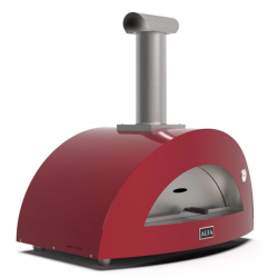 Cuptor de pizza pe lemne, ALFA FORNI MODERN, grilă principală de gătit 90x50 cm, numar de pizza: 3, culoare rosu
