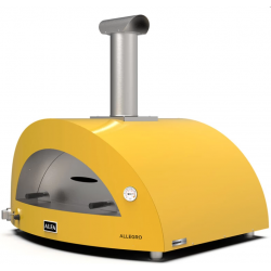 Cuptor de pizza pe gaz, ALFA FORNI MODERN, grilă principală de gătit 85x70 cm, numar de pizza: 5, culoare galben
