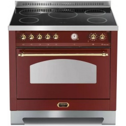 Aragaz Lofra Dolcevita RRG96MFT/5i, 90x60 cm, 5 arzatoare, plita inductie, cuptor electric 9 functii, grill, visiniu