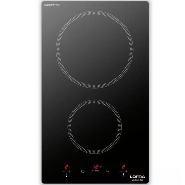 Plita incorporabila Lofra Luna, HIM302, 30 cm, plita inductie, 2 zone gatit, booster, sticla neagra