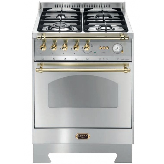 Aragaz Lofra RBI66MFT/CI, 60x60 cm, gaz, 4 arzatoare, grill, aprindere electronica, timer, crem