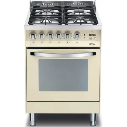 Aragaz Lofra RBI66MFT/CI, 60x60 cm, gaz, 4 arzatoare, grill, aprindere electronica, timer, crem