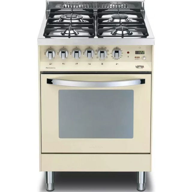 Aragaz Lofra Rainbow PBI66MFT/C, gaz, 60X60cm, 4 arzatoare, grill electric, timer, aprindere electronica, crem